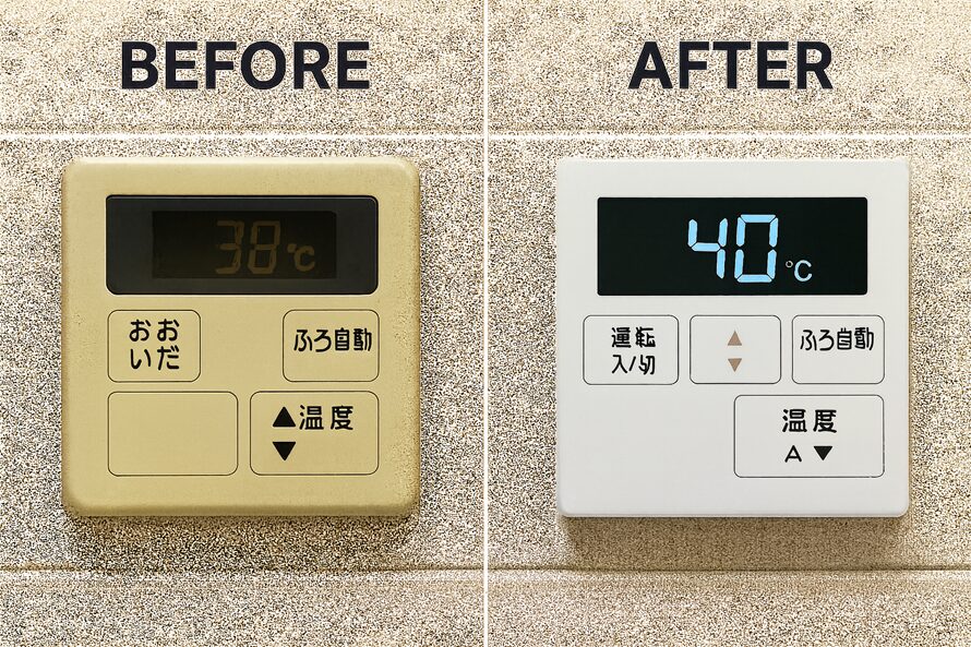 浴室リモコン Before／After